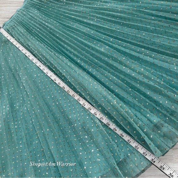 J.Crew Tiffany blue/aqua pleated tulle skirt with glittery dots *shop@iamwarrior - Picture 7 of 12